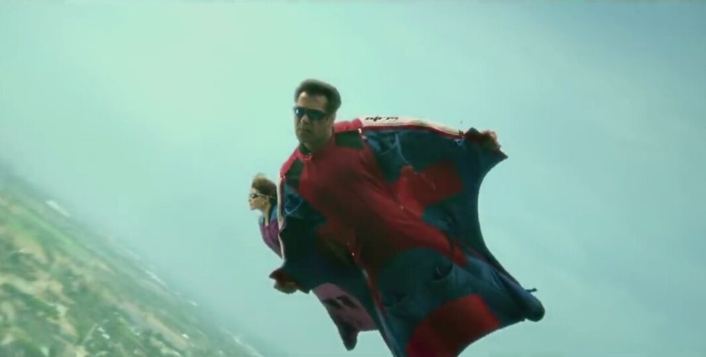 Salman Khan Flying in race 3 movie meme