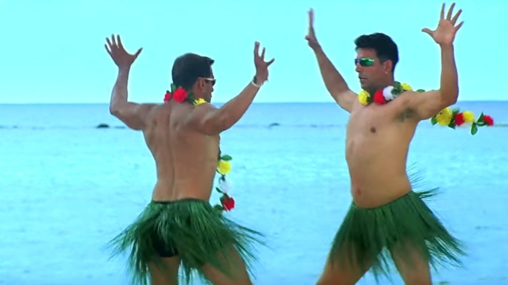 Akshay Kumar Salman khan jungle dance at the beach meme template