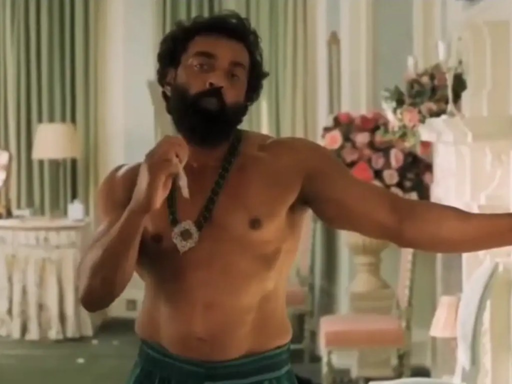 Bobby Deol in Animal Inviting to his room meme template