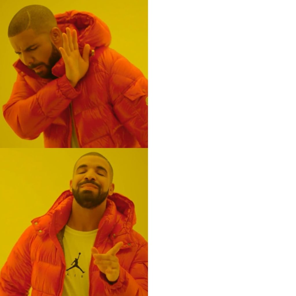 Drake hotline bling drakeposting meme template