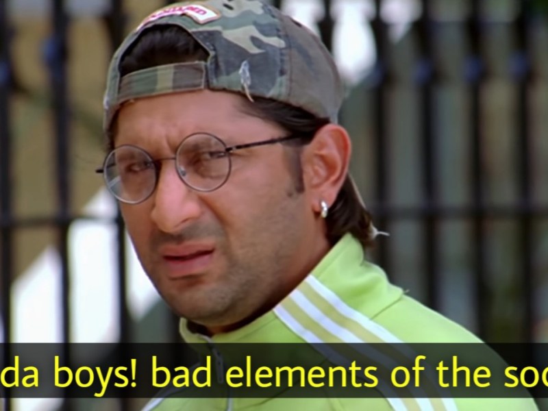 Gunda boys bad elements of the society meme template