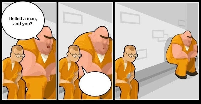 Prisoners, what are you in for?, i killed a man, and you I Killed a Man blank meme template