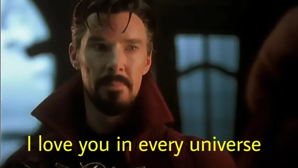 I love you in every universe doctor strange meme template