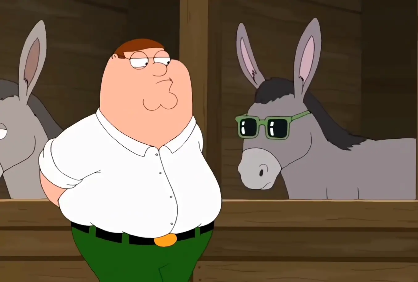 Peter Griffin Picking a Donkey