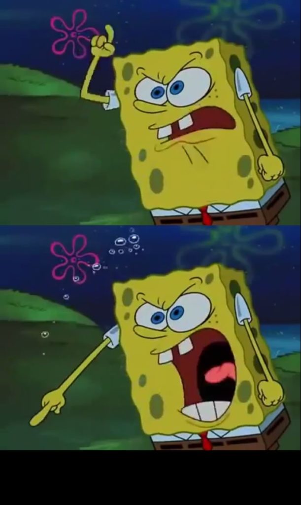 Spongebob angry yelling meme template
