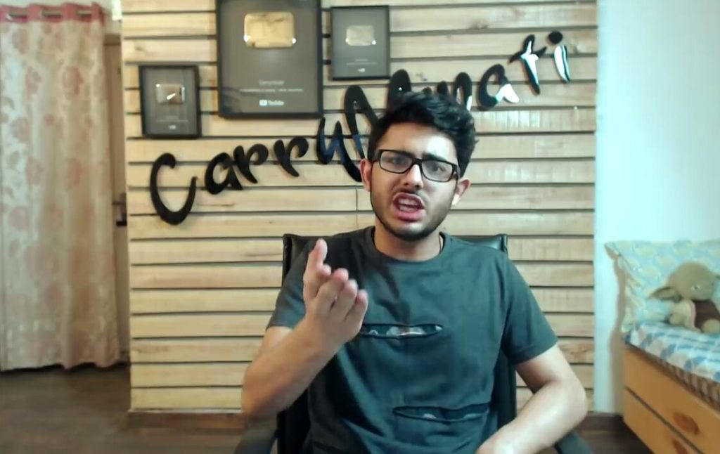 Youtuber Carryminati funny dialogue while roasting Ye to sach mein bc hai
