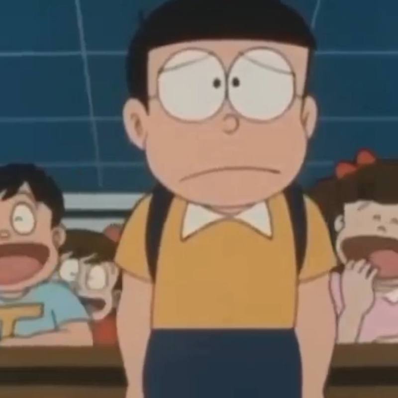 Classmates laughing at Nobita