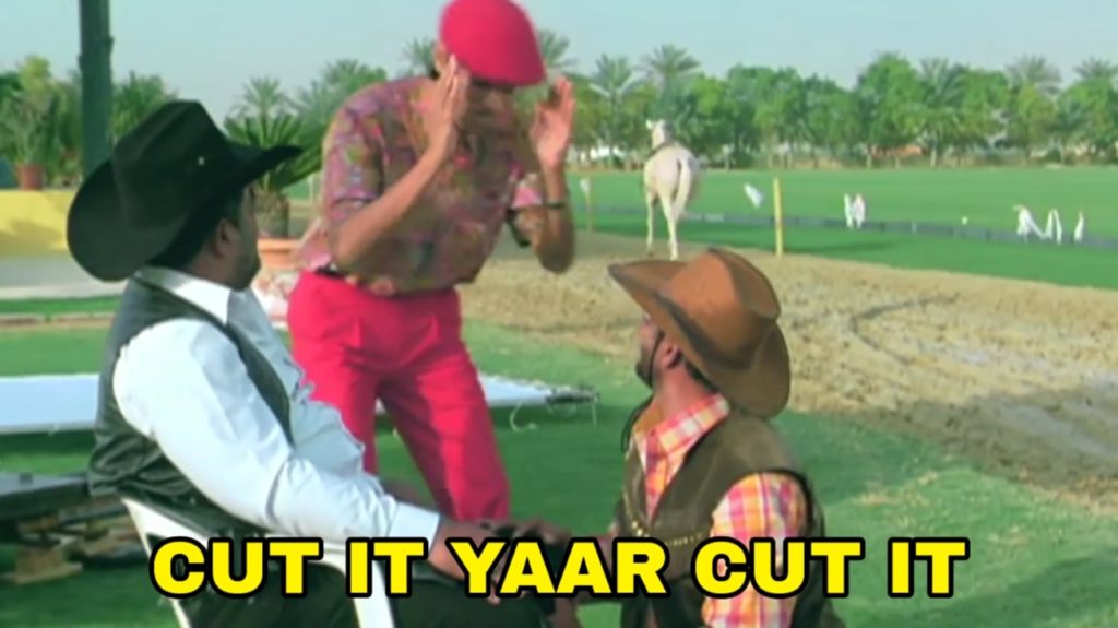 cut it yaar cut it vijay raaz in welcome movie meme template
