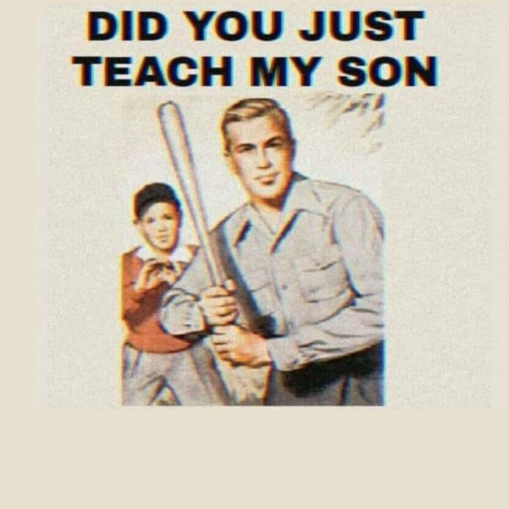Did you just teach my son that father with a baseball bat meme template