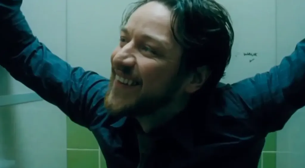 james mcavoy laughing in toilet filth movie meme