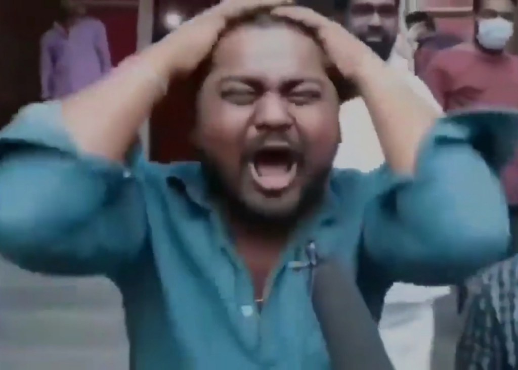 kgf fan singing tannare nare song outside of a movie theater