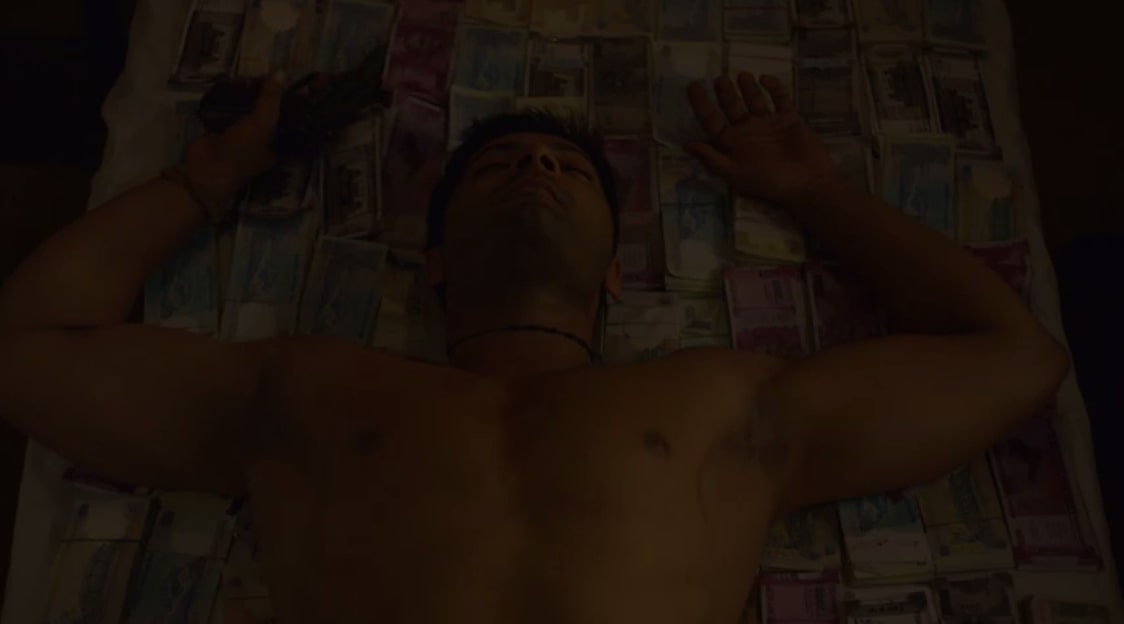Guddu Bhaiya sleeping on money