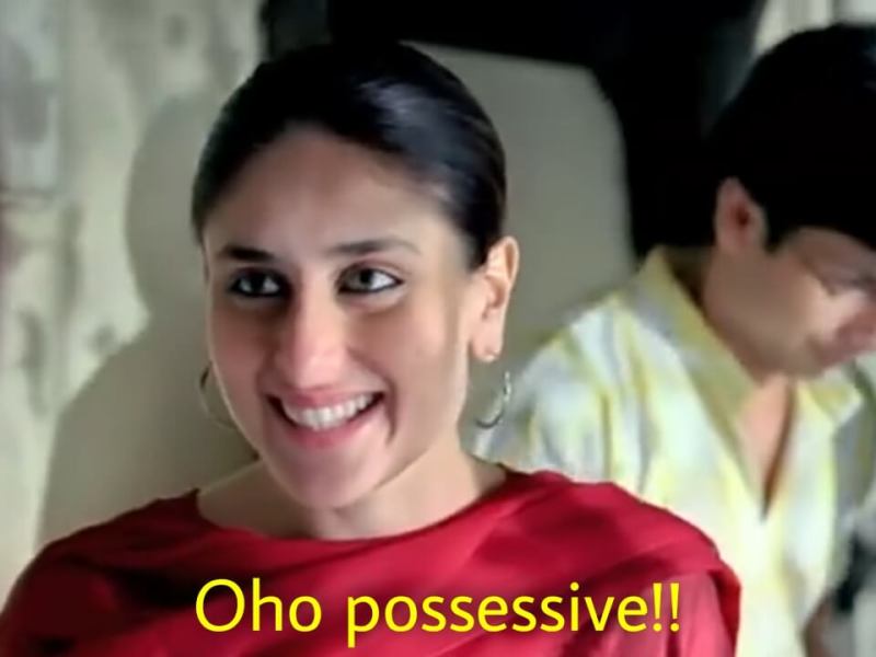 oho possessive Kareena Kapoor Khan in Jab we met movie meme template
