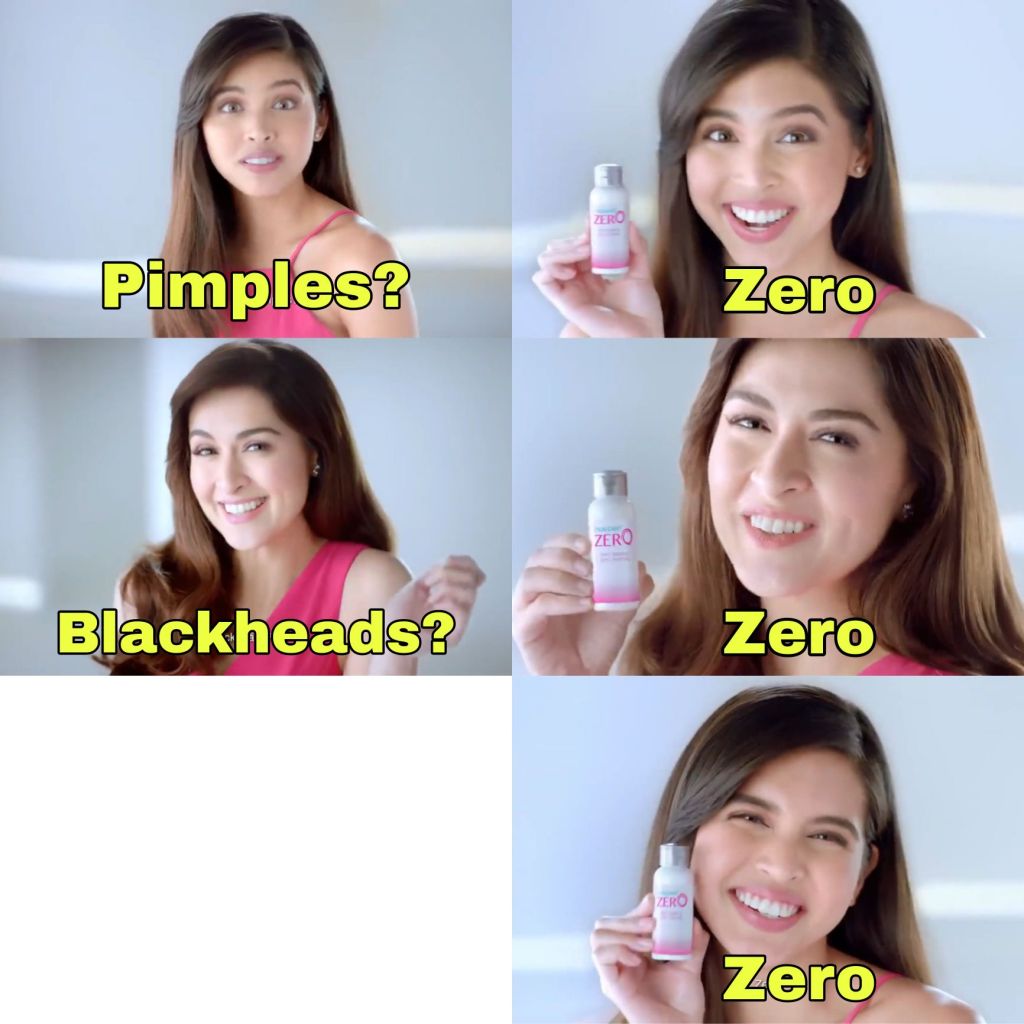 pimples zero blackheads zero meme template