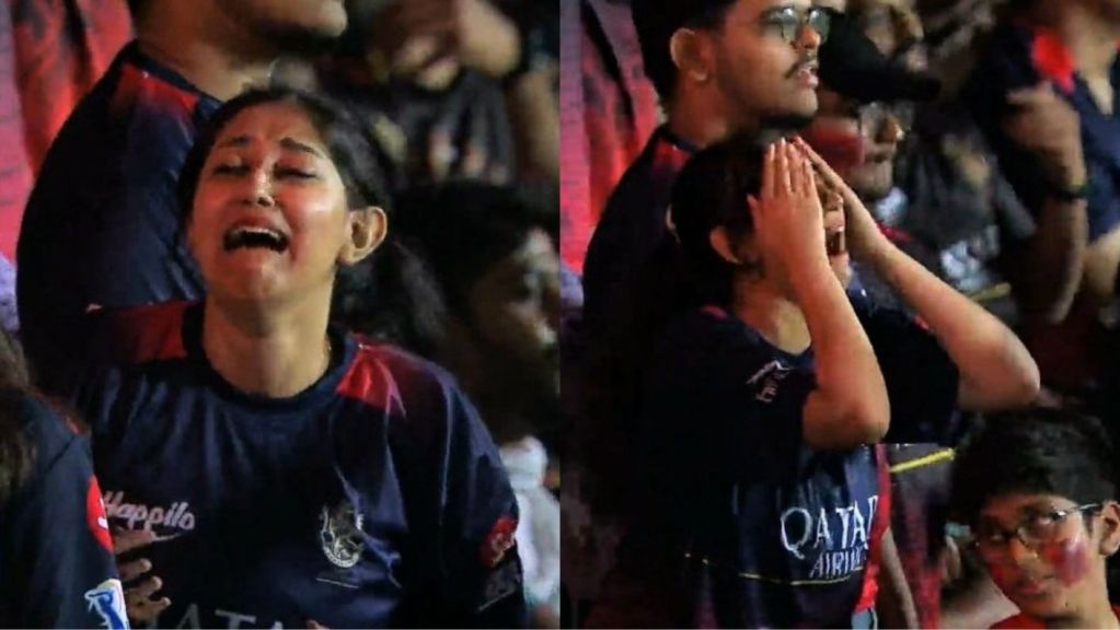 rcb fangirl crying after the loss against Lucknow Supergiants