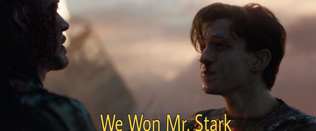 we won mr stark avengers endgame meme template