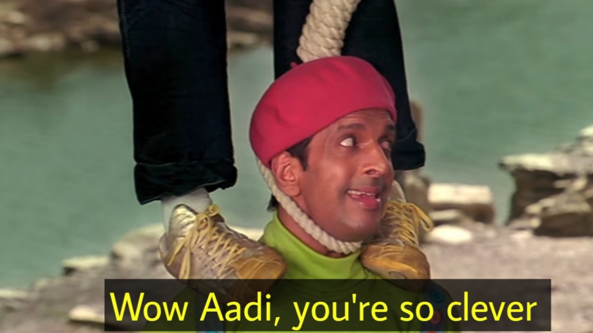 wow aadi you are so clever dhamaal movie meme